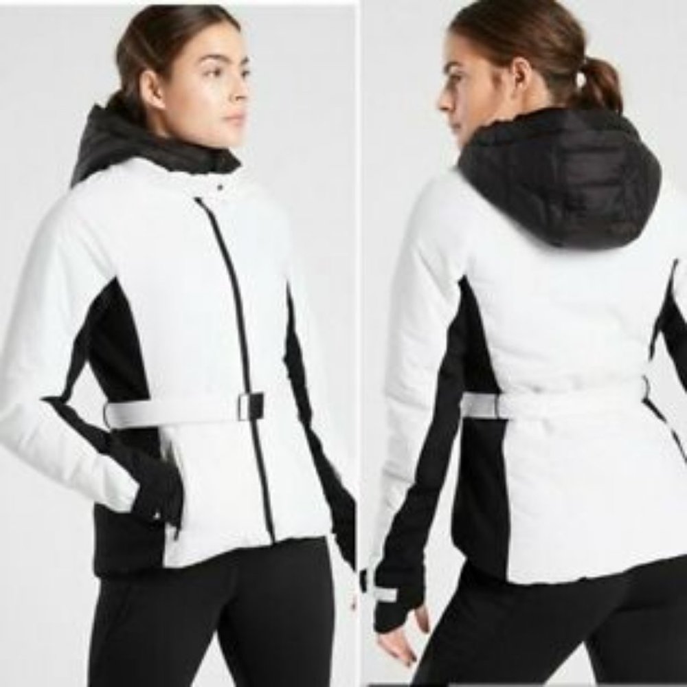 NEW Athleta Grace Peak Jacket, White/Black M